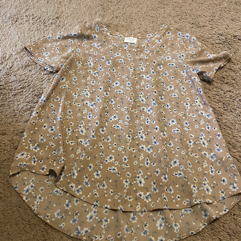 Floral Tan Women's Top